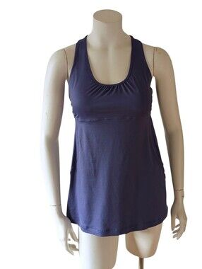 Lululemon Turbo Tank Purple  Built-in Bra Strappy Racerback Top sz 10